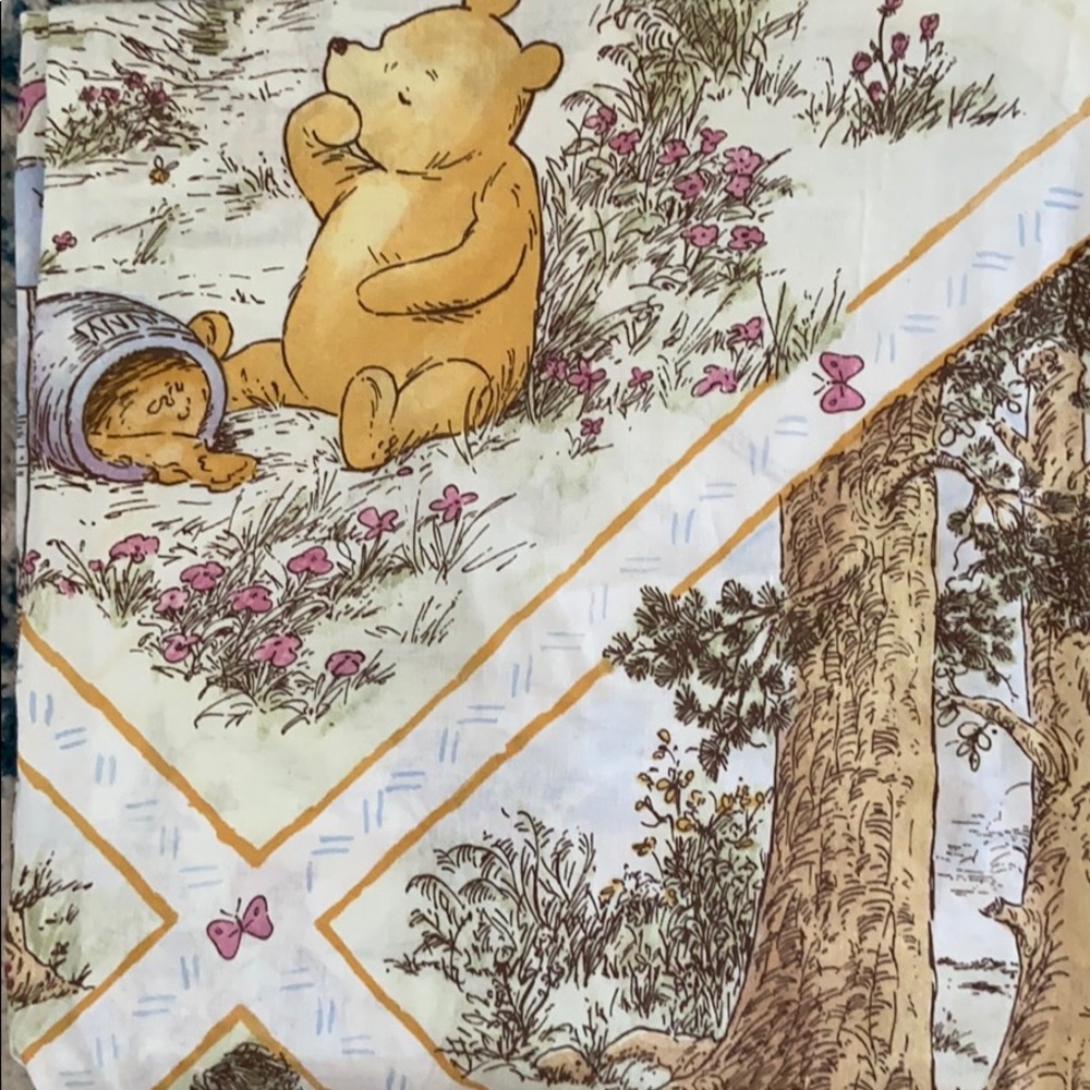 Classic Winnie the Pooh Fabric Shower Curtain